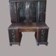 Oak desk with grape and vine leaf carvings