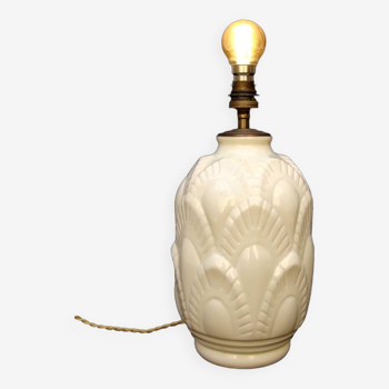 Boch cracked ceramic Art Deco lamp