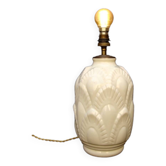 Boch cracked ceramic Art Deco lamp