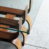 Coffee table with a steam-bent base by Ilse Möbel, 1960’s