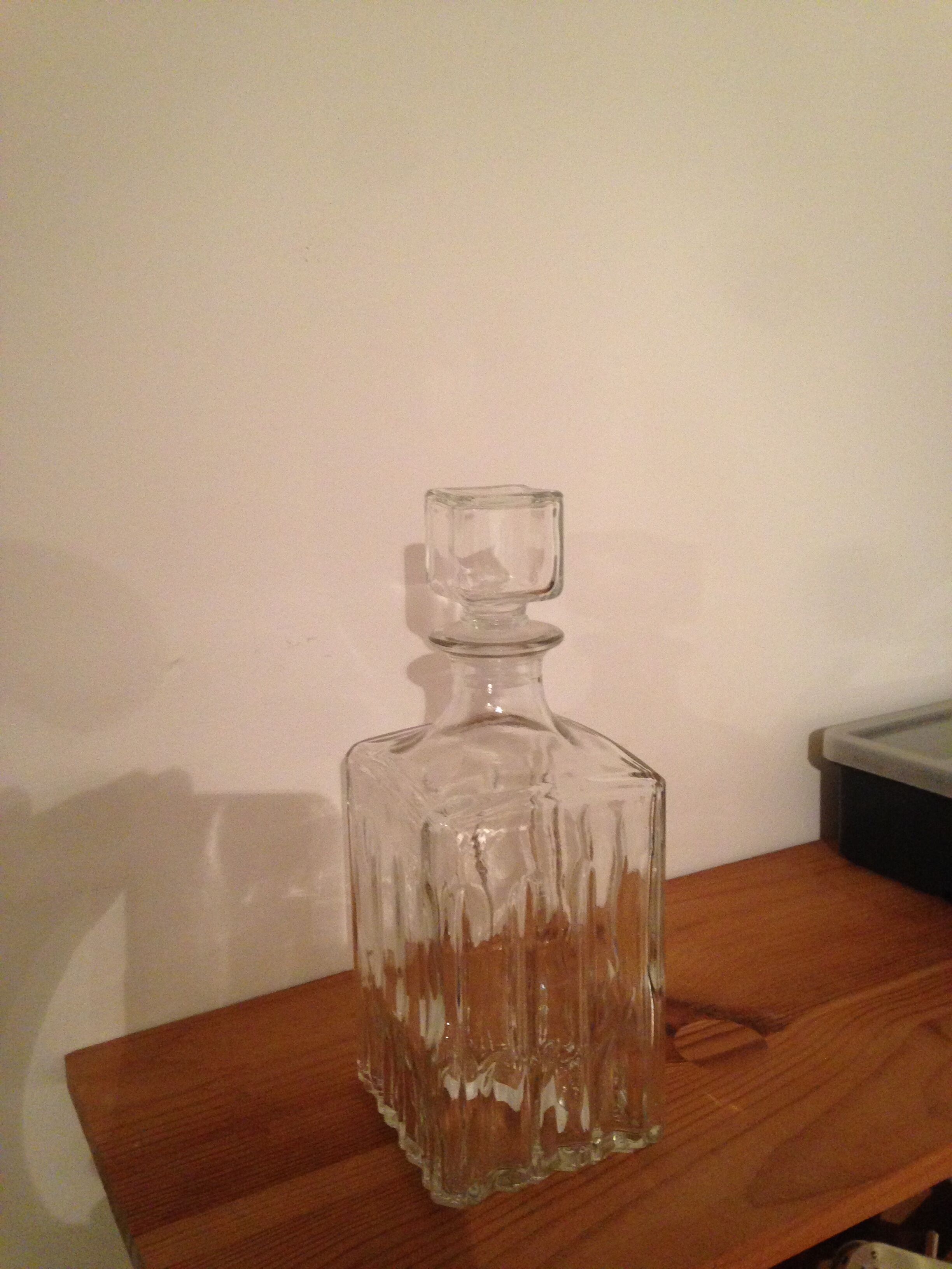 Carafe à whisky vintage en verre