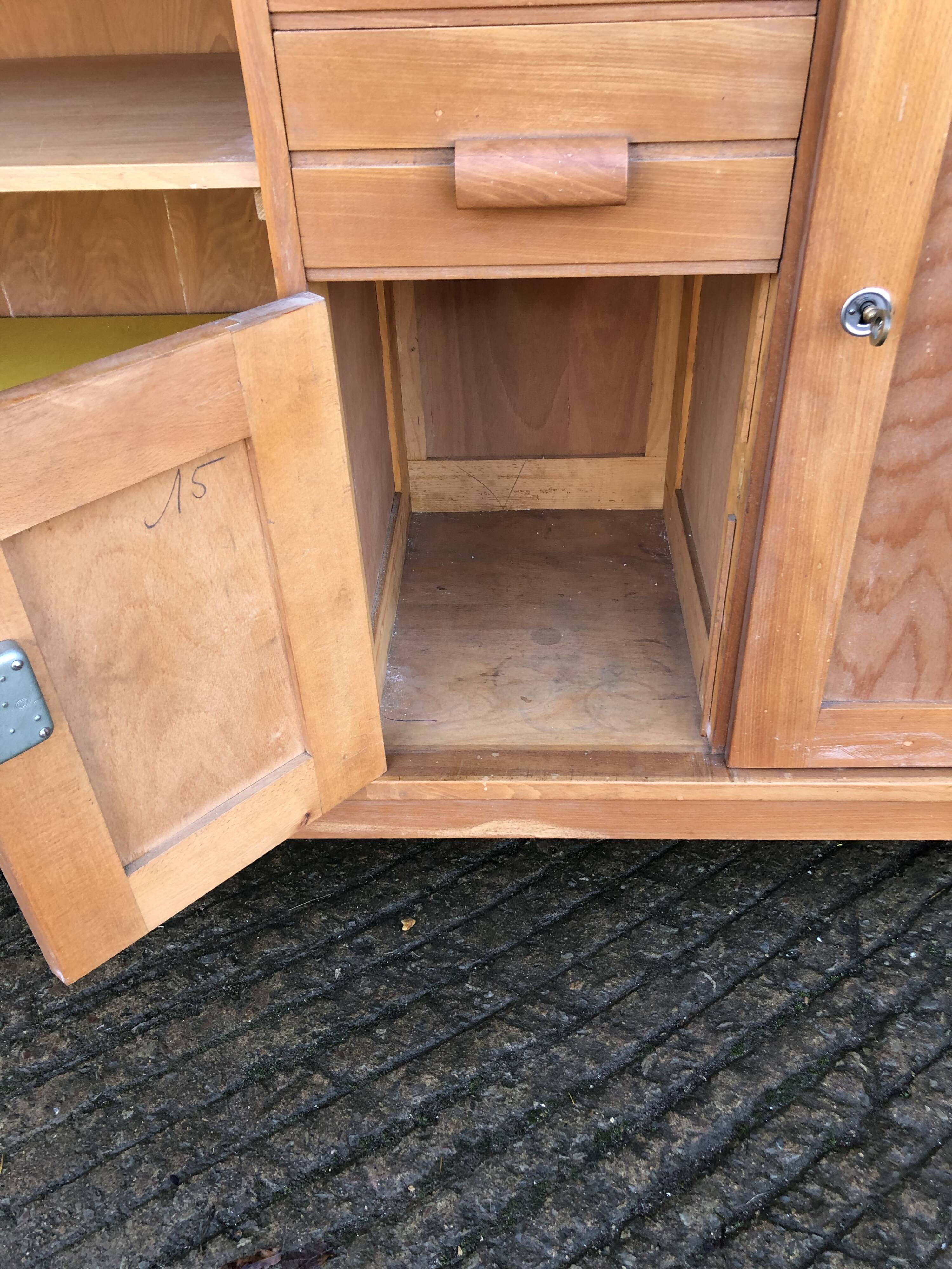 Buffet René Gabriel en hêtre et cp hêtre d’époque reconstruction