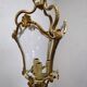 Antique lantern chandelier in bronze and domed glass