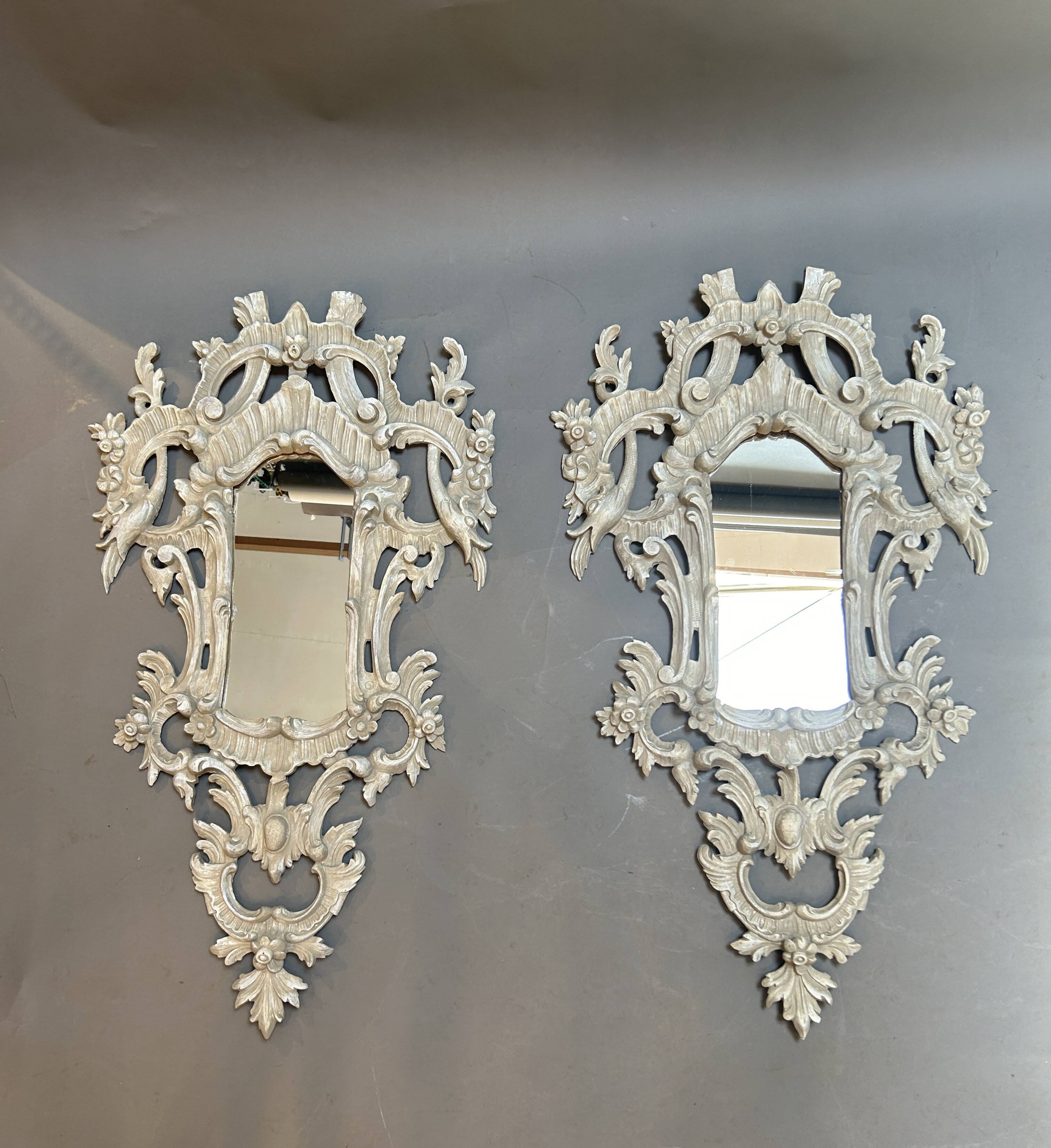 Pair C19th Continental Wall Mirrors