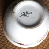 Ecru cup with flowers Alsace Sarreguemines pottery