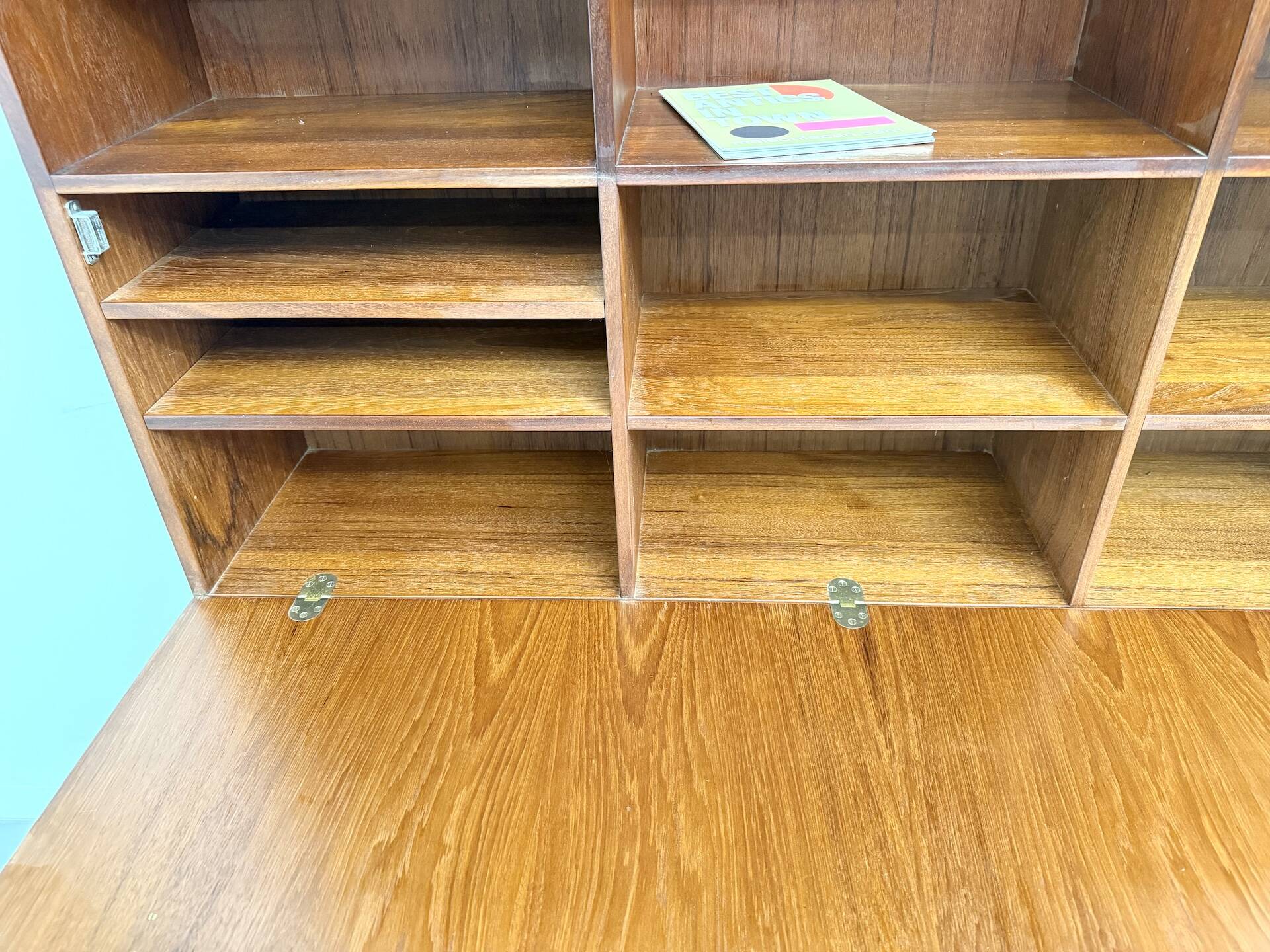 Teak and brass bookshelf designed by Peter Løvig Nielsen, CI.