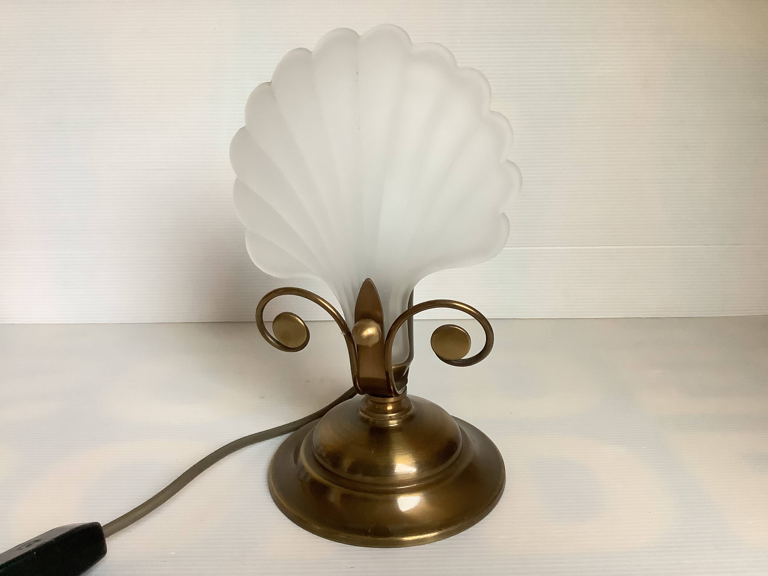 Scallop shell lamp bronze Deknudt
