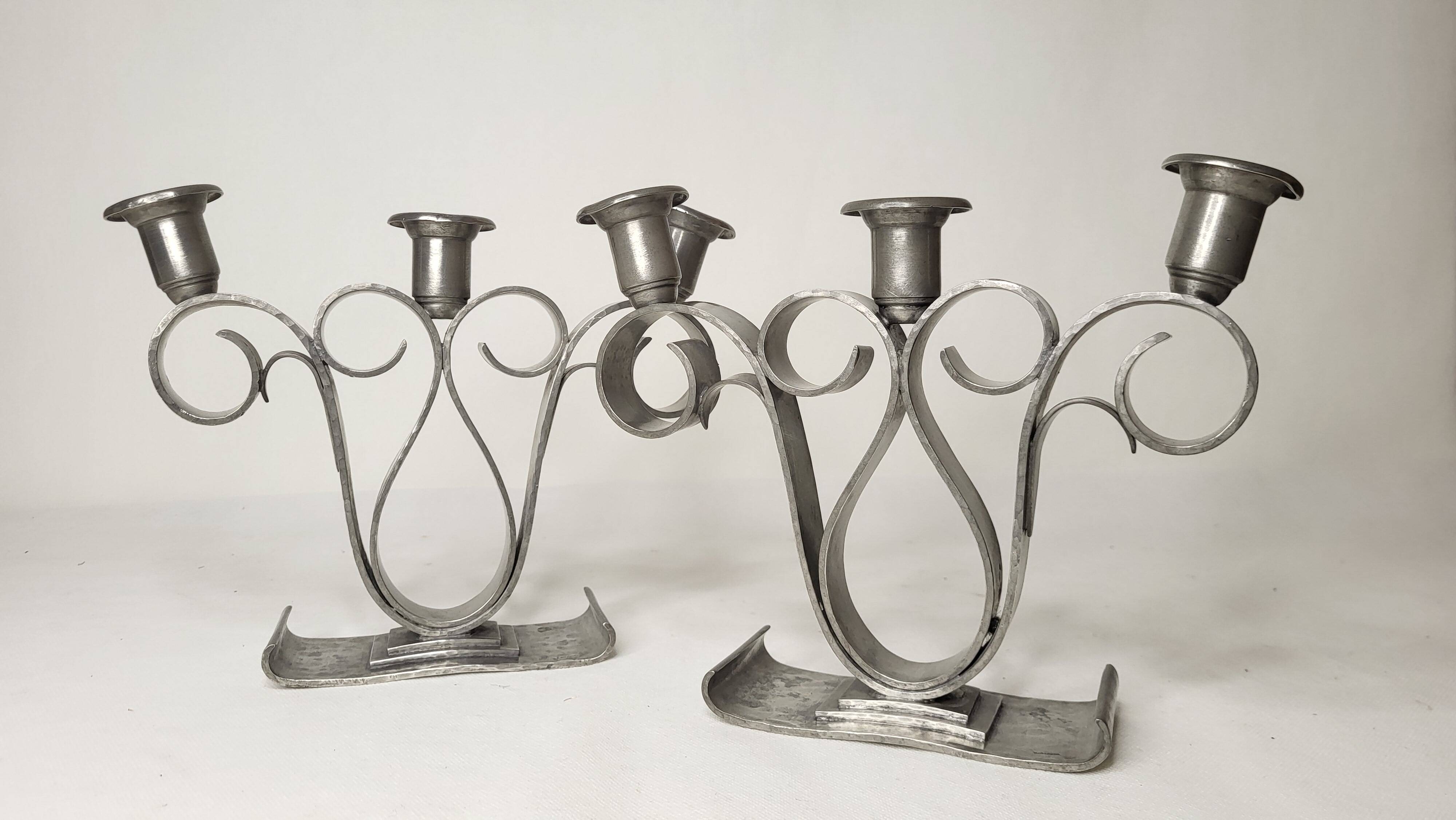 Art Deco candlesticks Delavan Paris