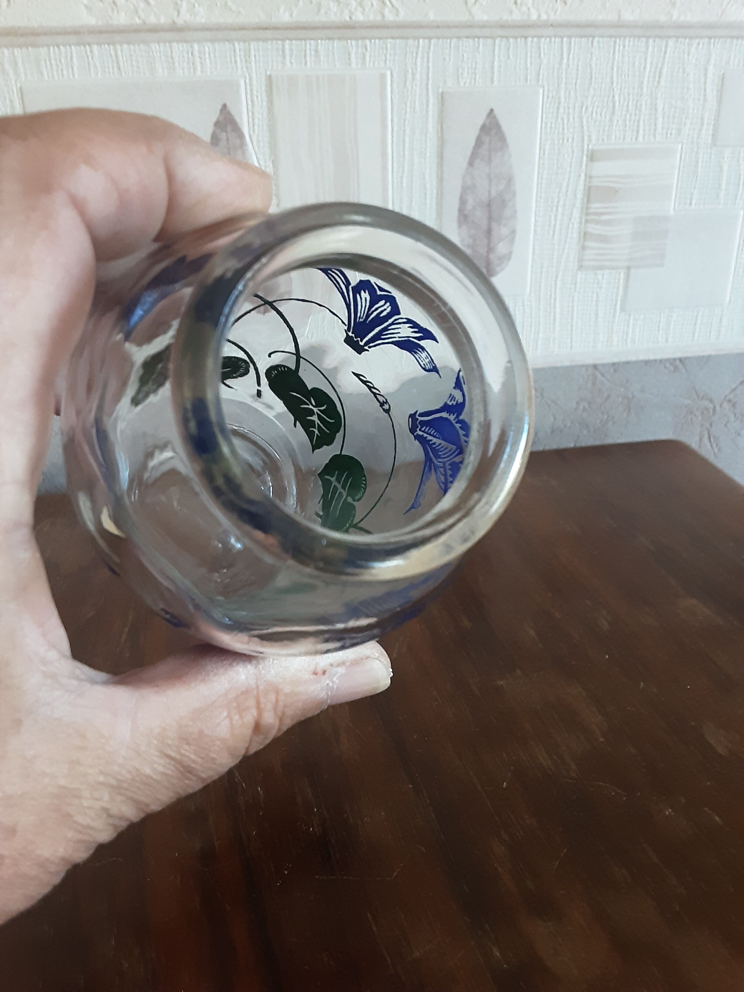 Glass hyacinth vase - vintage