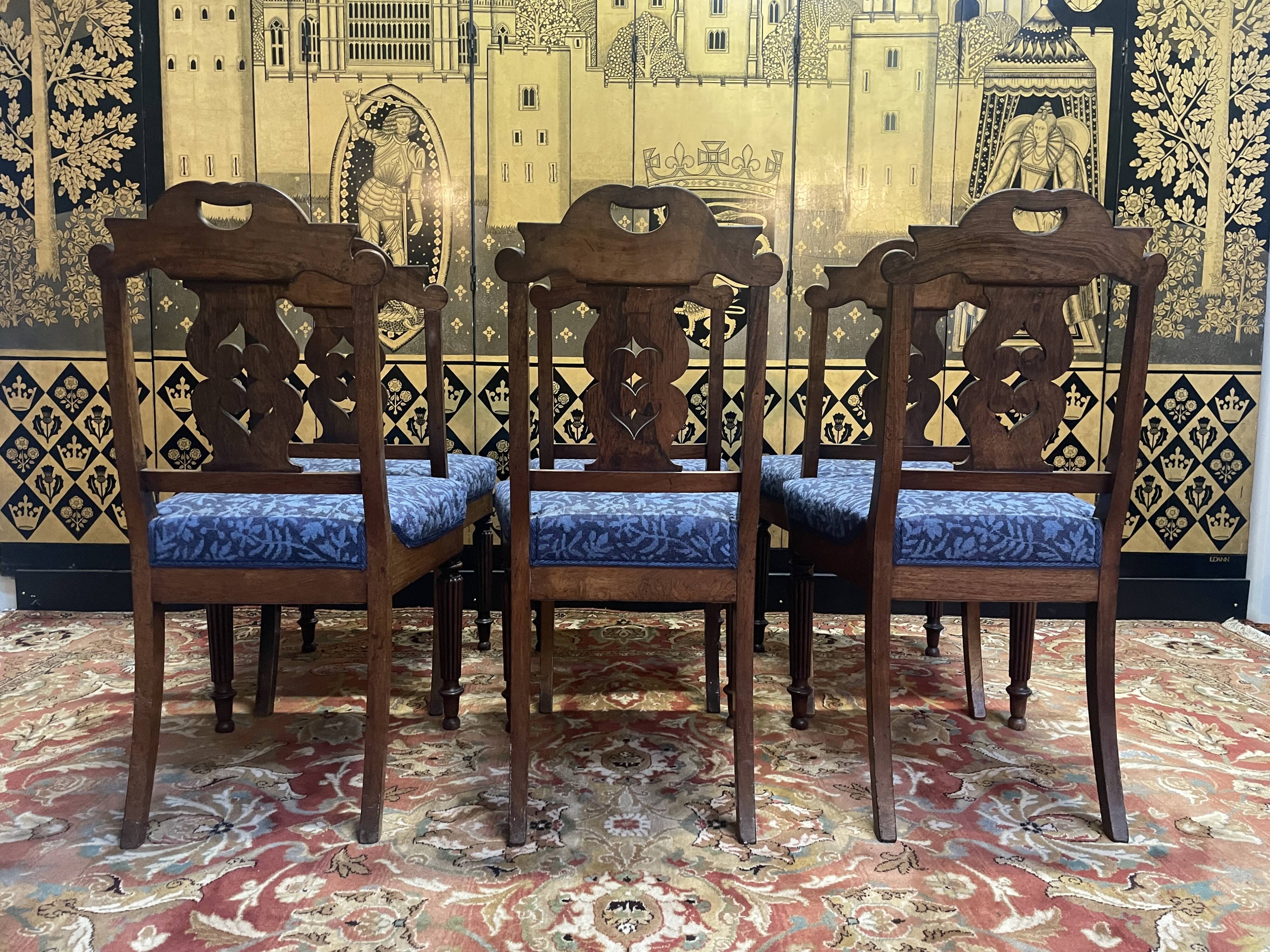 Set of 6 English chairs - Victorian