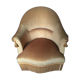 Fauteuil crapaud doré Louis Philippe
