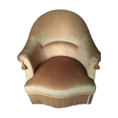 Fauteuil crapaud doré Louis Philippe