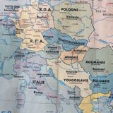 Vintage school map, Europe