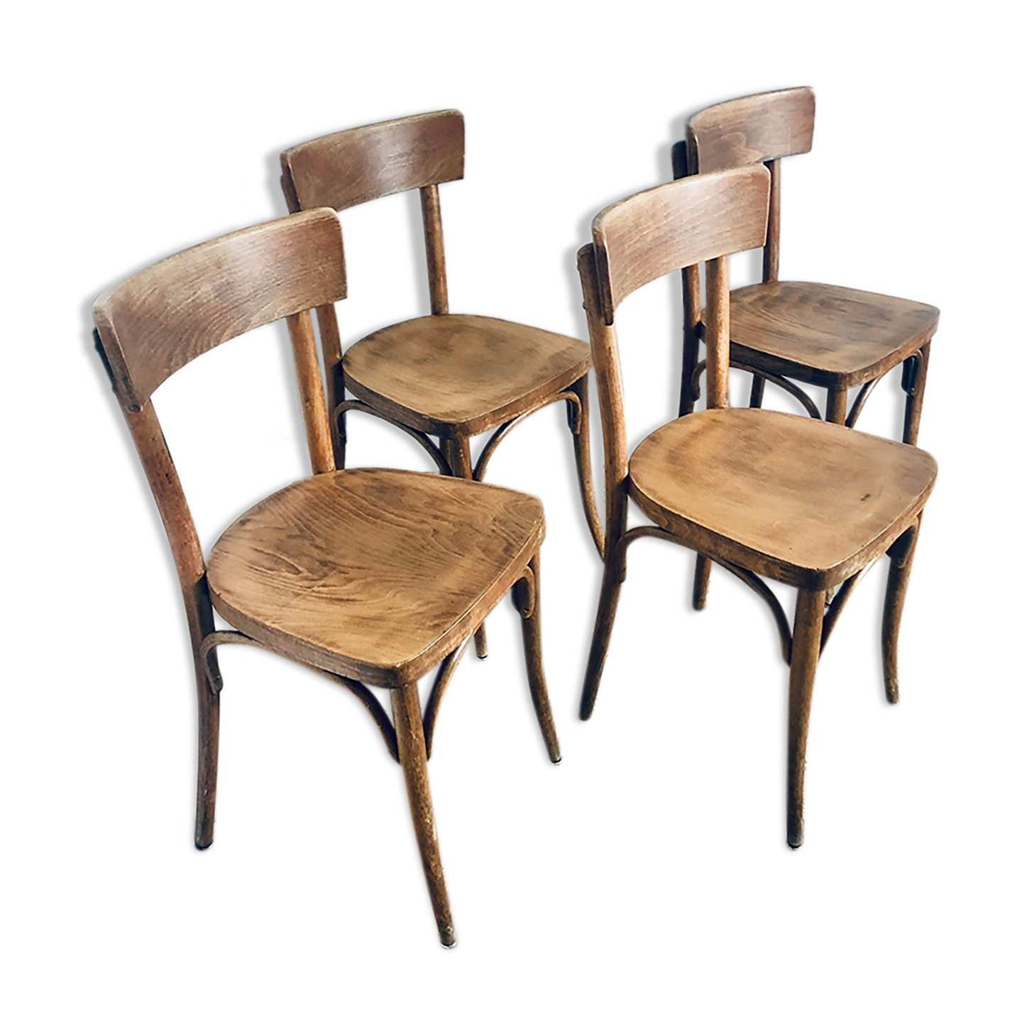 Lot of 4 chairs bistro Thonet