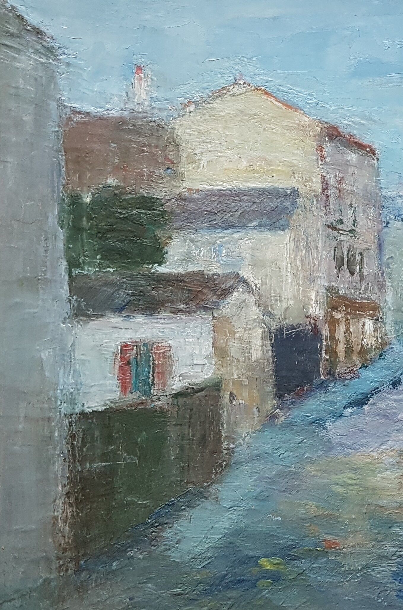 Painting by Nagao Usui "village street"