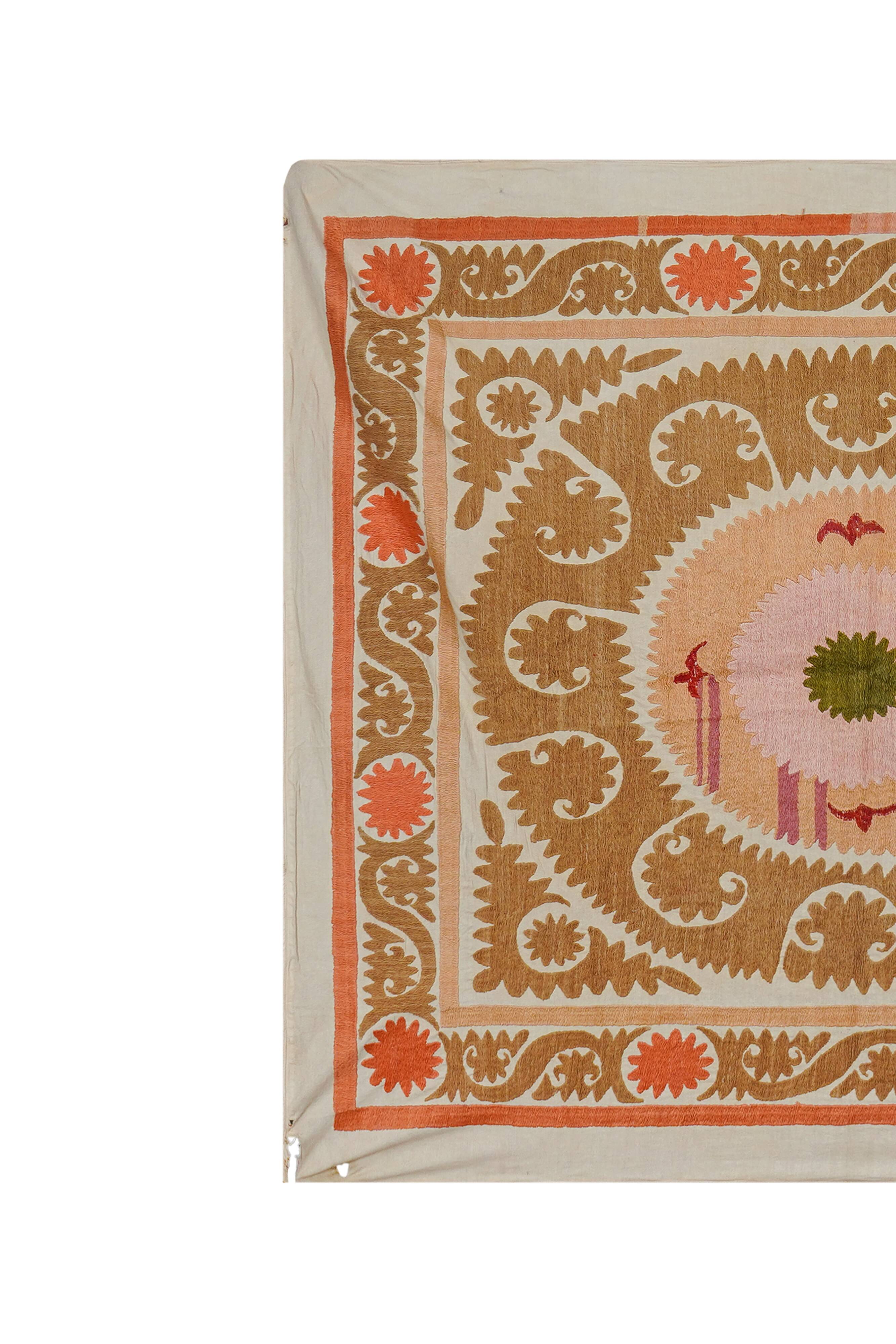 Vintage Turkish hand-knotted rug 126x138 cm
