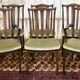 Suite de 4 chaises et 2 fauteuils anglais en acajou de la marque GPlan