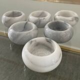 Series 6 vintage marble candle holders