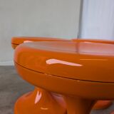 Set of 4 Vintage Mushroom Stool “Jurček” by Meblo, Retro Orange 1960s – Spa