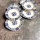 6 Gien hollow plates in iron earth, service "Blue Ibis" late nineteenth century
