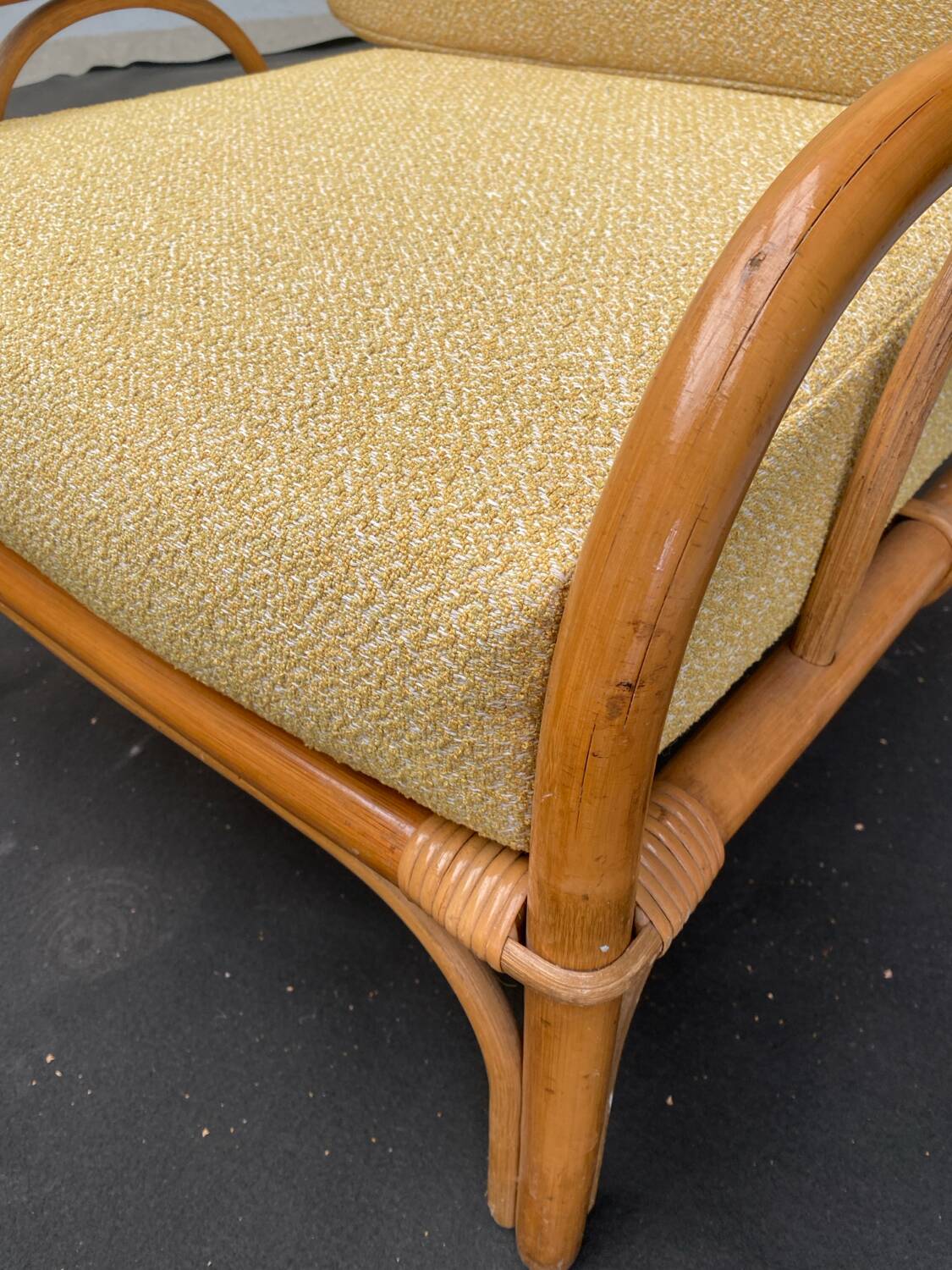 Pair of rattan armchairs