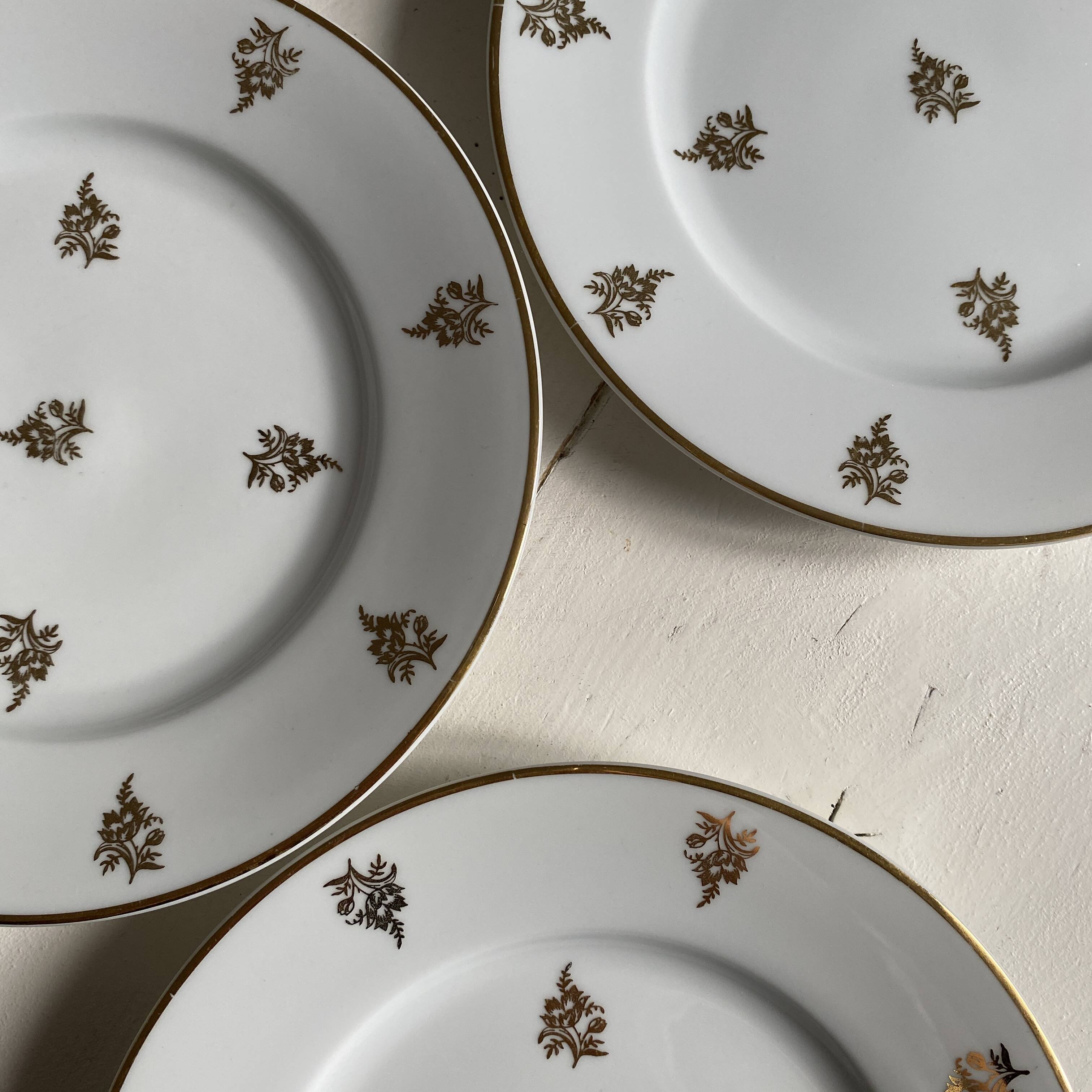Six Limoges porcelain dessert plates
