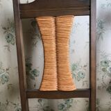 Solid chene chairs with straw seat