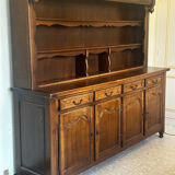 Rustic two-body buffet in oak from the 1960s.