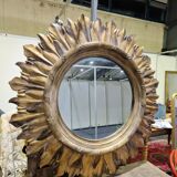 Vintage Italian sun mirror from the 1970s, diameter 1.4m.