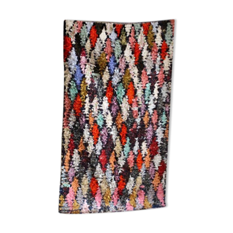 Carpet boucherouite Harlequin tied hand in Morocco 169x94cm