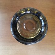 Vase vintage verre fumé