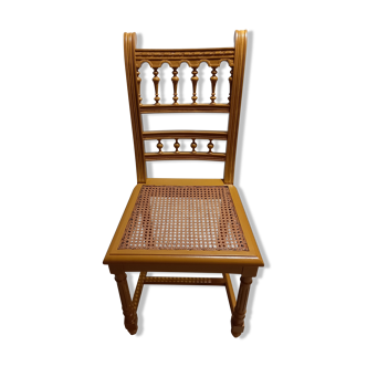 Carved chair yellow cannage
