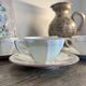Iridescent vintage coffee service Digoin Sarreguemines