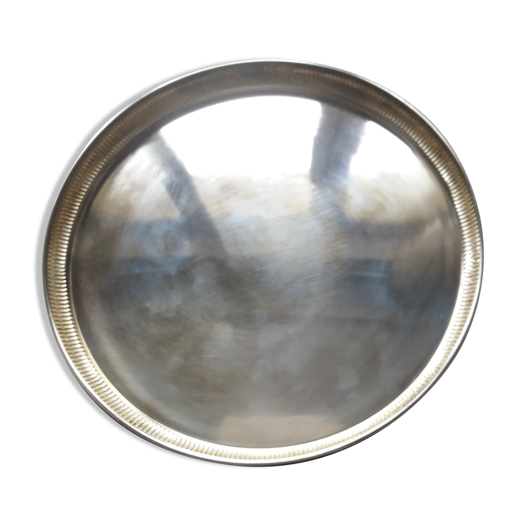 Plat à servir en inox argent, 50 cm - Orca, Dakar