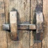 Old wooden door with its frame