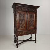 19th Century Carved Colonial Cabinet – Dutch East Indies
