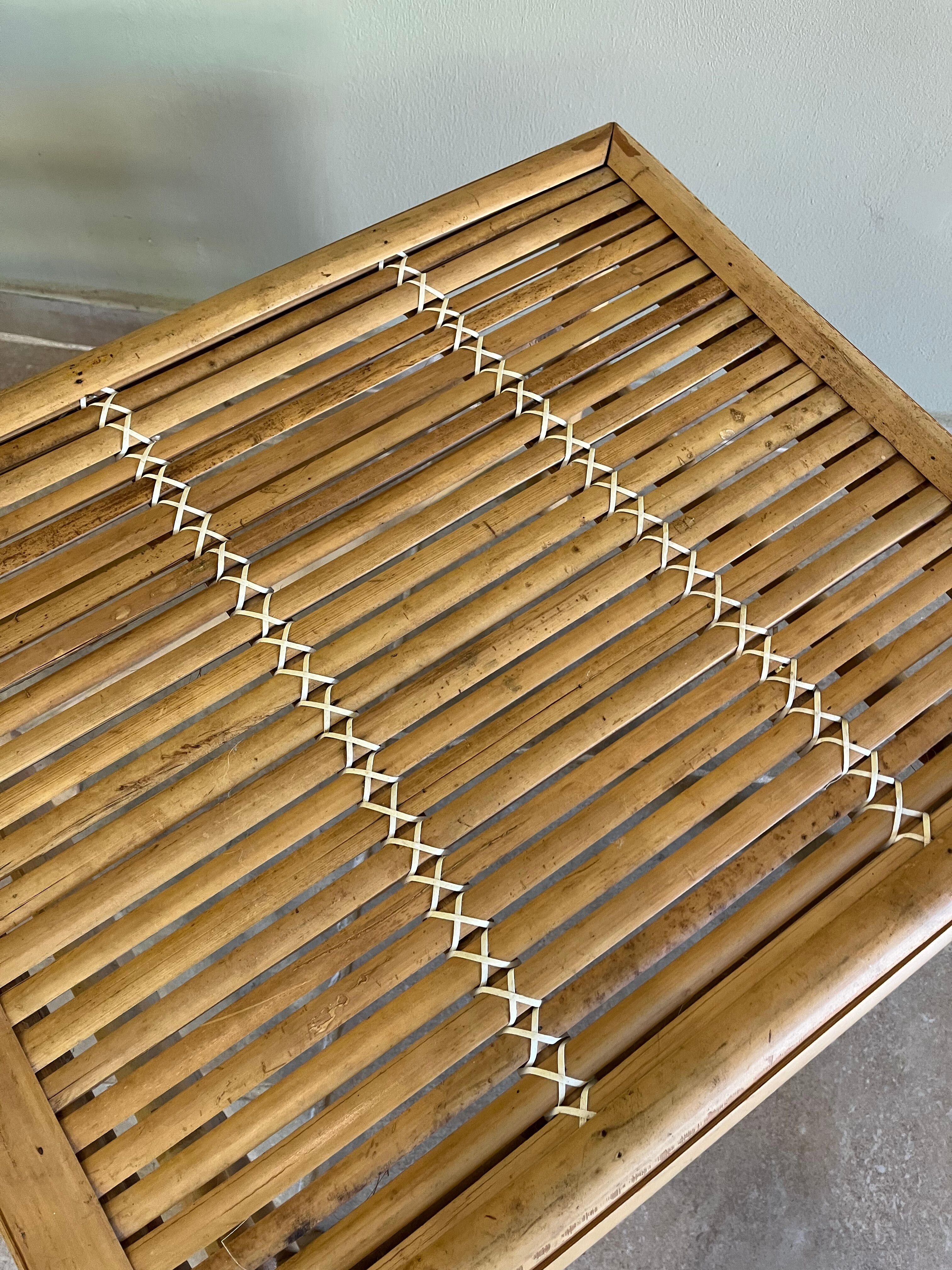 Vintage bamboo coffee table
