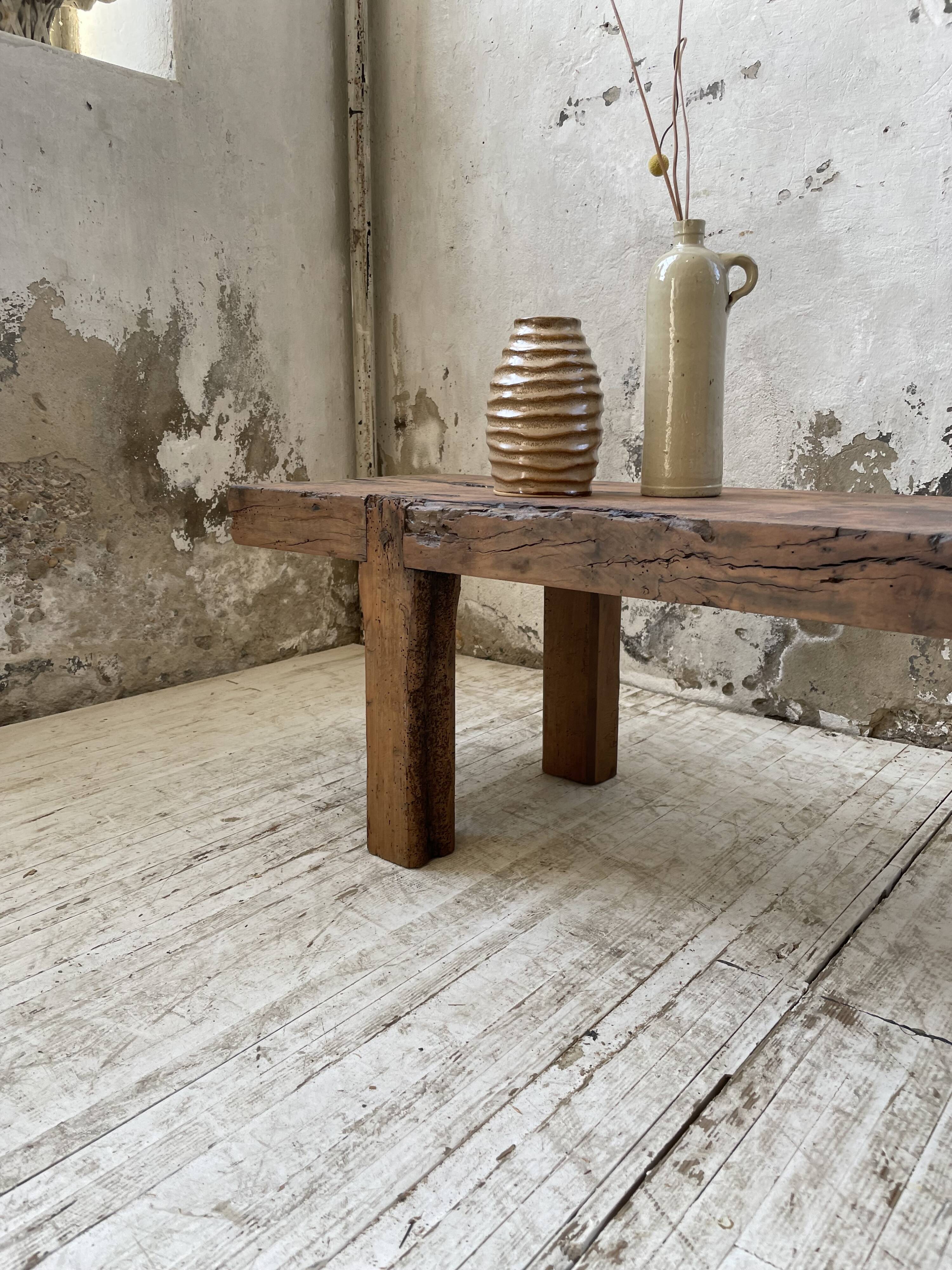 Brutalist workbench solid cherry coffee table