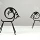 Pair of Black Metal Goat Candleholders — Gunnar Ander for Ystad-Metall, Sweden, 1960s