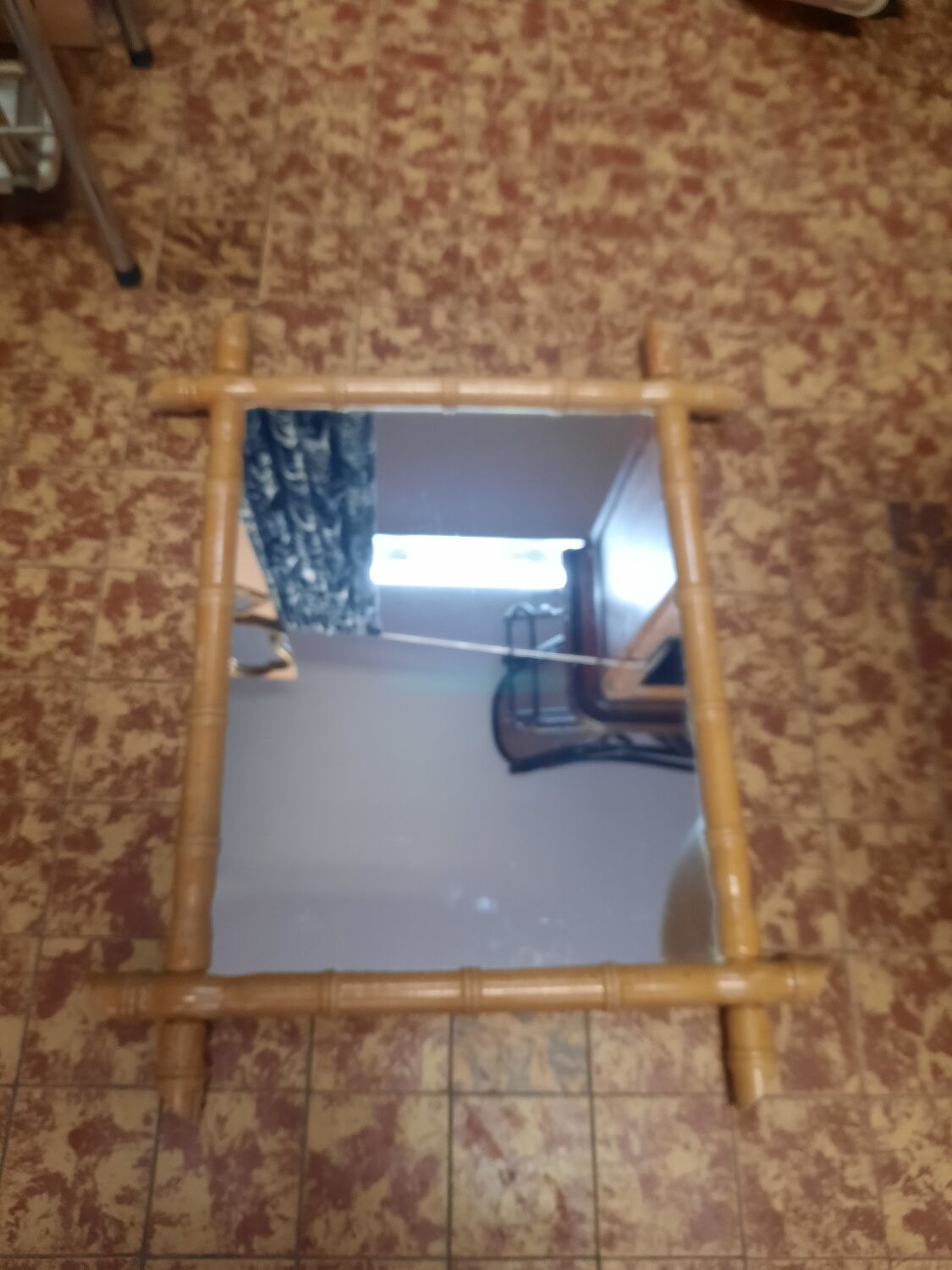 Bamboo style mirror