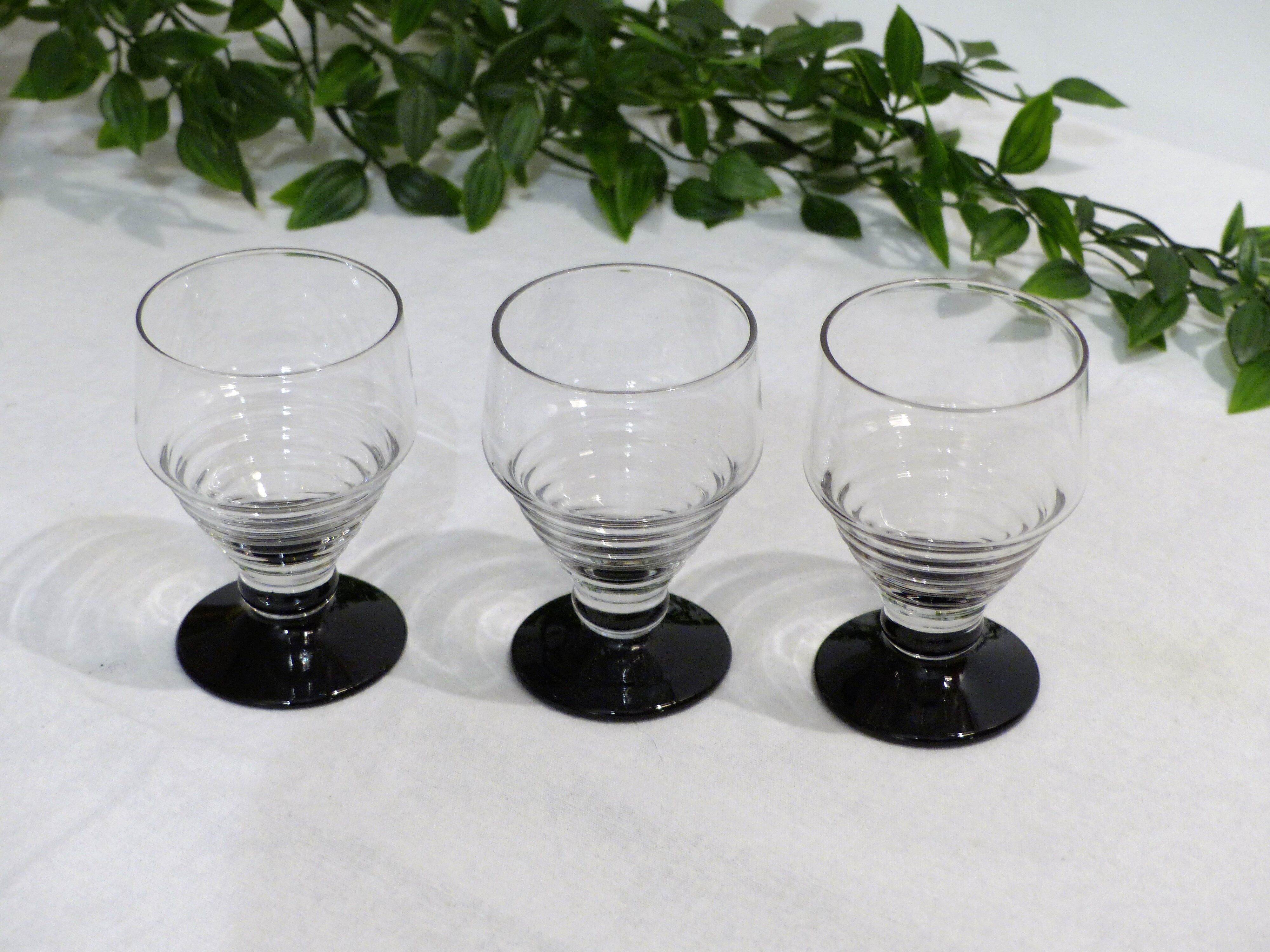 3 vintage glasses