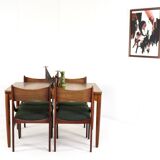 Extendable rectangular dining table in rosewood 'Emmedingen'