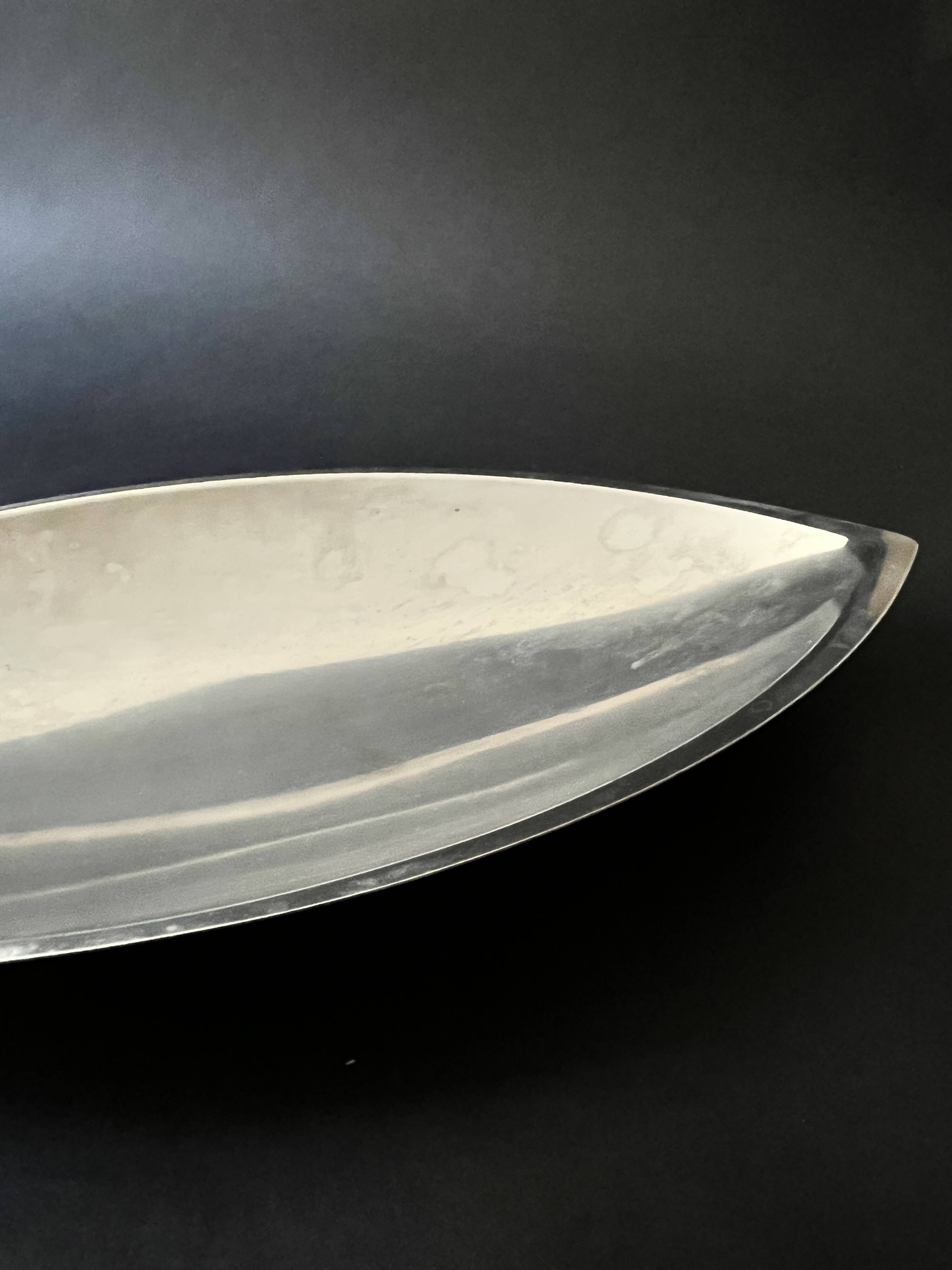 Chrome-plated metal serving dish / bowl Guy Degrenne, France 1970