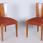 Set of Four Original ArtDeco Beech Chairs, Halabala, UP Zavody, Czechia, 1940s