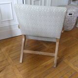 Teak armchair and fabric