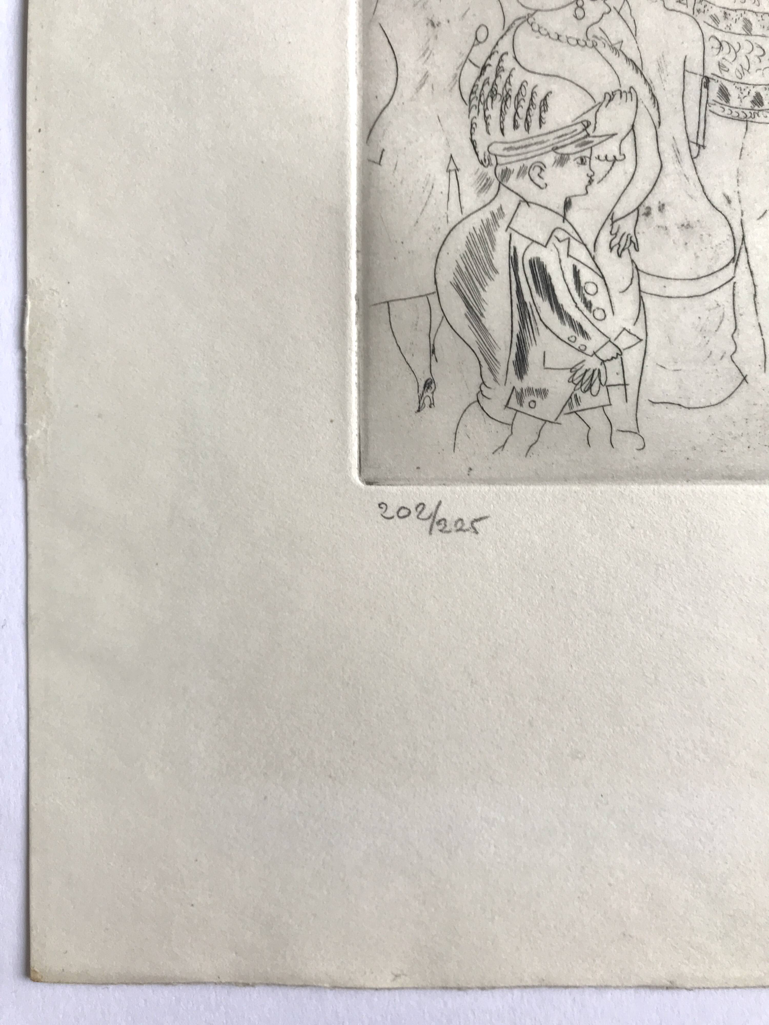 Chas-laborde boulevard des capucines (paris), 1927. original engraving