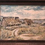 Painting old landscape painting old painting landscape signed Chabrol
