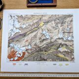 The Saint-Gothard, Switzerland, original map printed in 1878