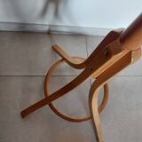 portemanteau perroquet, bois massif clair