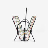 Multicolored scoubidou magazine holders